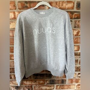 Nuuds Heather Gray Boston Crewneck Sweatshirt